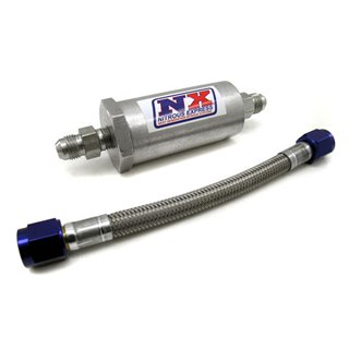 Nitrous Express | 6AN PURE-FLO N20 FILTER/7 STAINLESS HOSE (LIFETIME CLEANABLE) Nitrous Express Système Nitrous Oxide