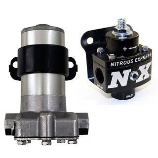 Nitrous Express | BLACK STYLE FUEL PUMP AND NON BYPASS REGULATOR COMBO Nitrous Express Fuel Pressure Regulator