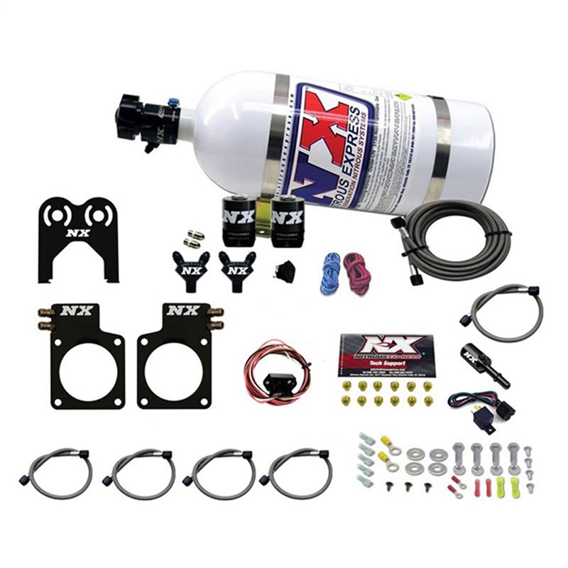 Nitrous Express | NITROUS PLATE SYSTEM (35-300HP) W/10LB BOTTLE Nitrous Express Système Nitrous Oxide