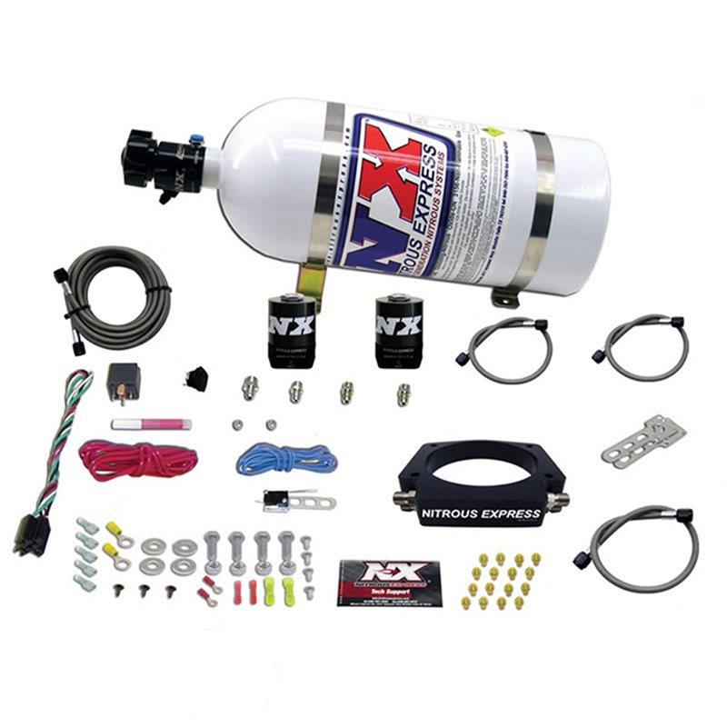 Nitrous Express | LS 102mm PLATE SYSTEM (50-400HP) W/10LB BOTTLE Nitrous Express Système Nitrous Oxide