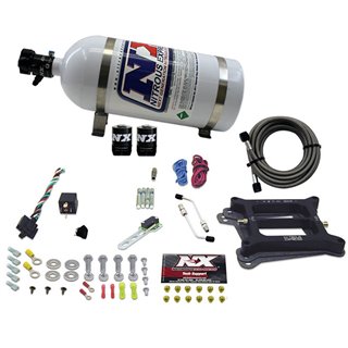 Nitrous Express | 4150 4-BBL/GASOLINE (50-100-150-200-250-300HP) WITH 10LB BOTTLE Nitrous Express Nitrous Oxide Systems