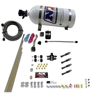 Nitrous Express | DRY DIRECT PORT NITROUS SYSTEM. 4 CYLINDER W/10LB BOTTLE Nitrous Express Nitrous Oxide Systems