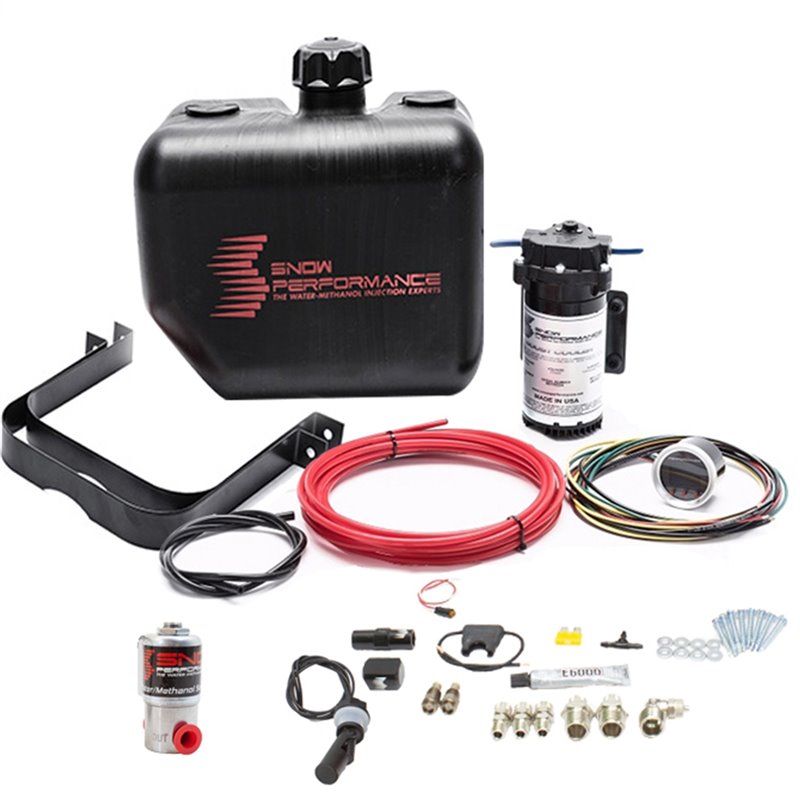 Snow Performance | Stage 2.5 Boost Cooler Forced Induction Progressive Water-Methanol Injection Kit (Red High Temp Nylon) Sno...