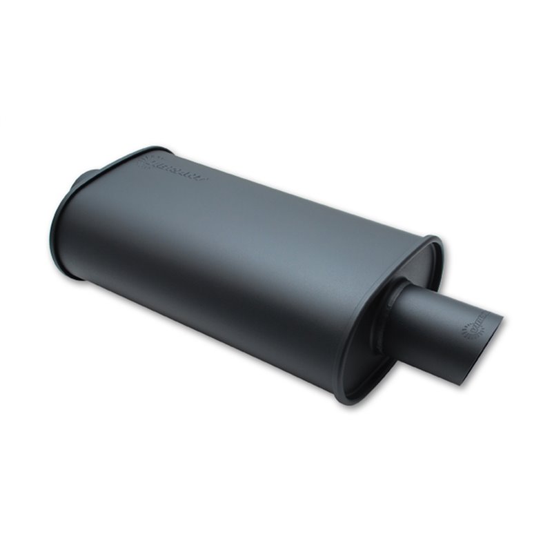 Vibrant Performance | STREETPOWER Flat Black Oval Muffler Vibrant Performance Muffler