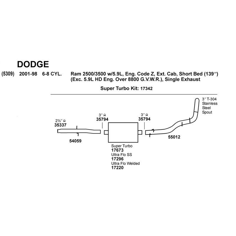 Dynomax | DynoMax Ultra-Flo Welded Muffler - Silverado 1500 / Silverado 1500 Classic / Sierra 1500 / Sierra 1500 Classic 2005...