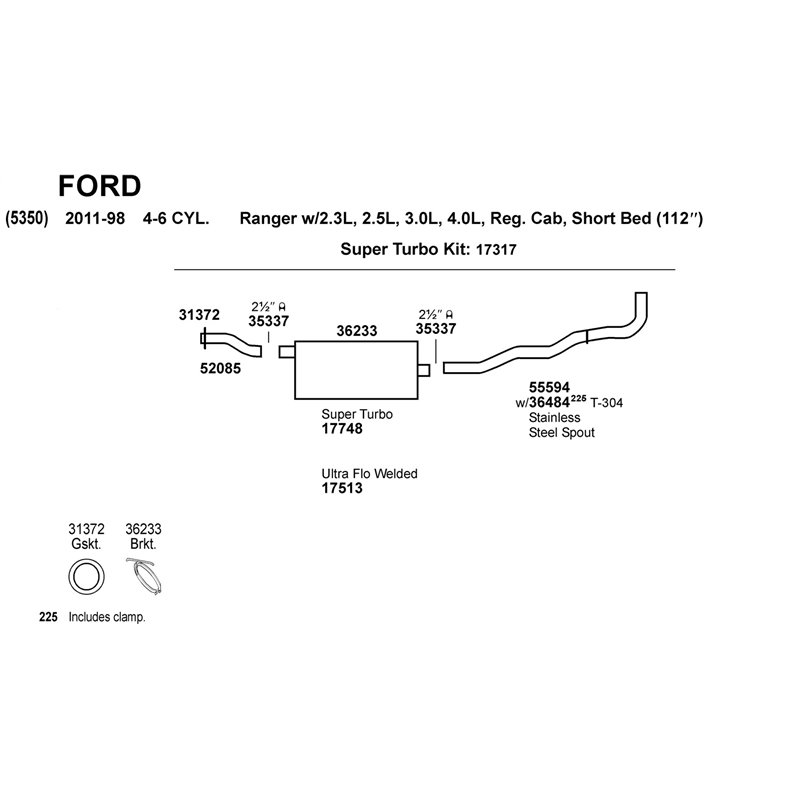 Dynomax | DynoMax Cat-Back Exhaust System - Ranger 2.3L / 3.0L / 4.0L 2005-2011 Dynomax Cat-Back Exhausts