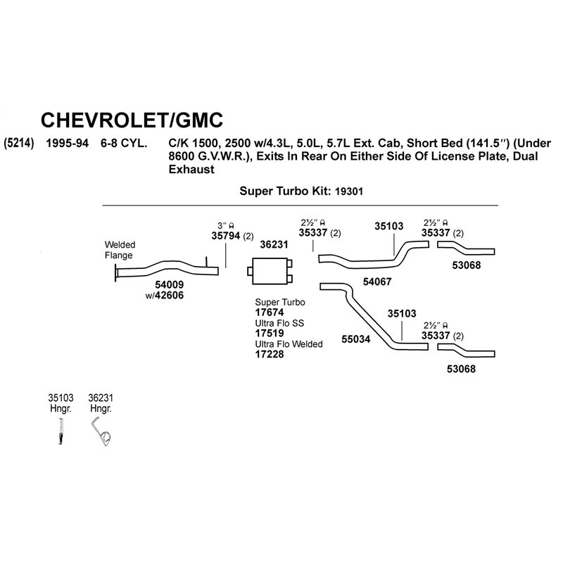 Dynomax | DynoMax Super Turbo Muffler - Chevrolet / Dodge / Ford / GMC 2005-2009 Dynomax Silencieux