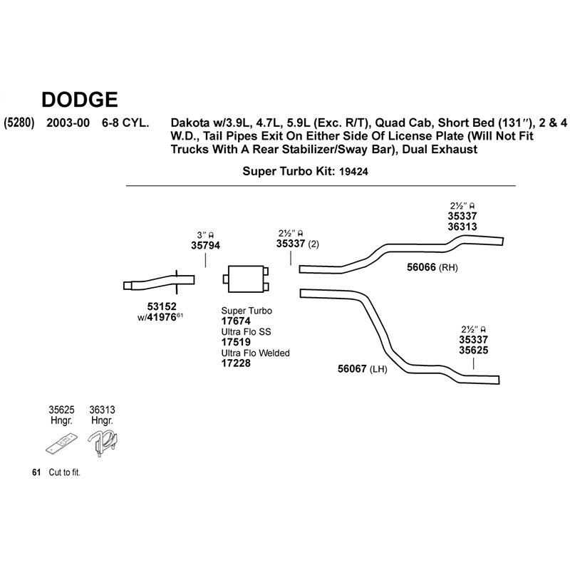 Dynomax | DynoMax Super Turbo Muffler - Chevrolet / Dodge / Ford / GMC 2005-2009 Dynomax Silencieux