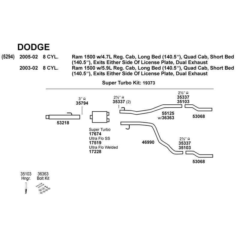 Dynomax | DynoMax Super Turbo Muffler - Chevrolet / Dodge / Ford / GMC 2005-2009 Dynomax Silencieux