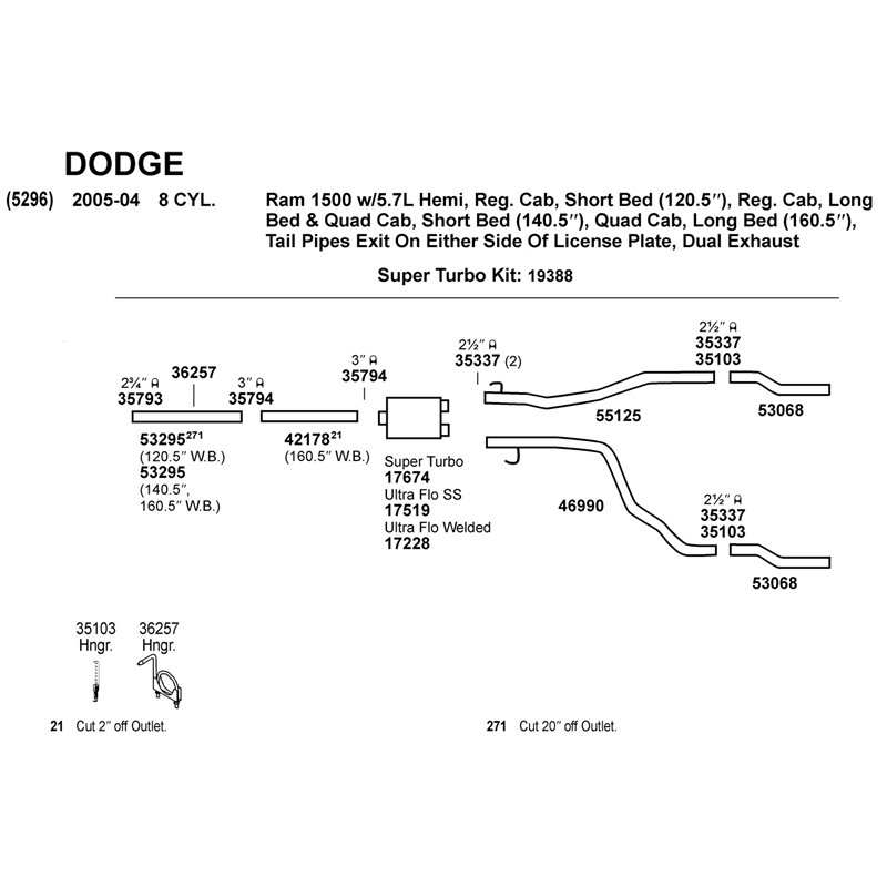 Dynomax | DynoMax Super Turbo Muffler - Chevrolet / Dodge / Ford / GMC 2005-2009 Dynomax Silencieux