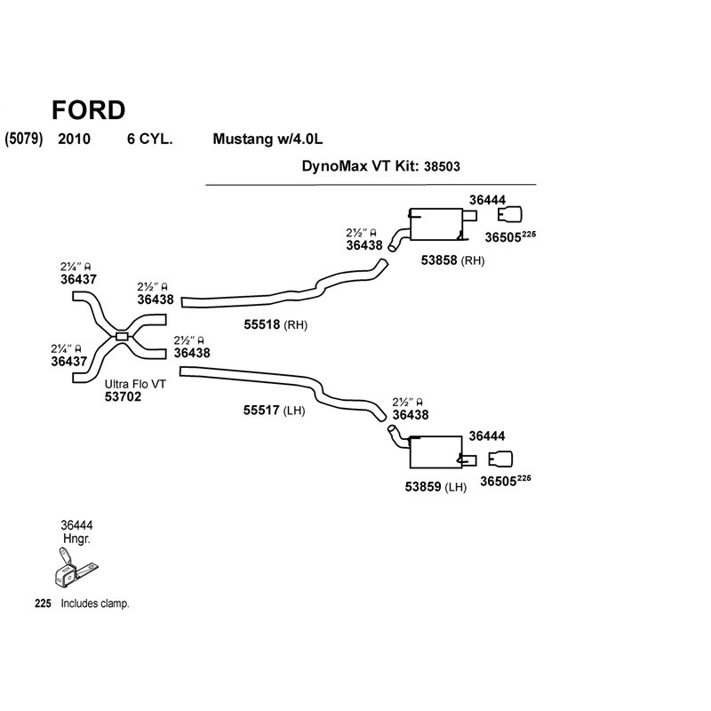 Dynomax | Exhaust System Hanger - Mustang 4.0L 2005-2010 Dynomax Gaskets & Accessories