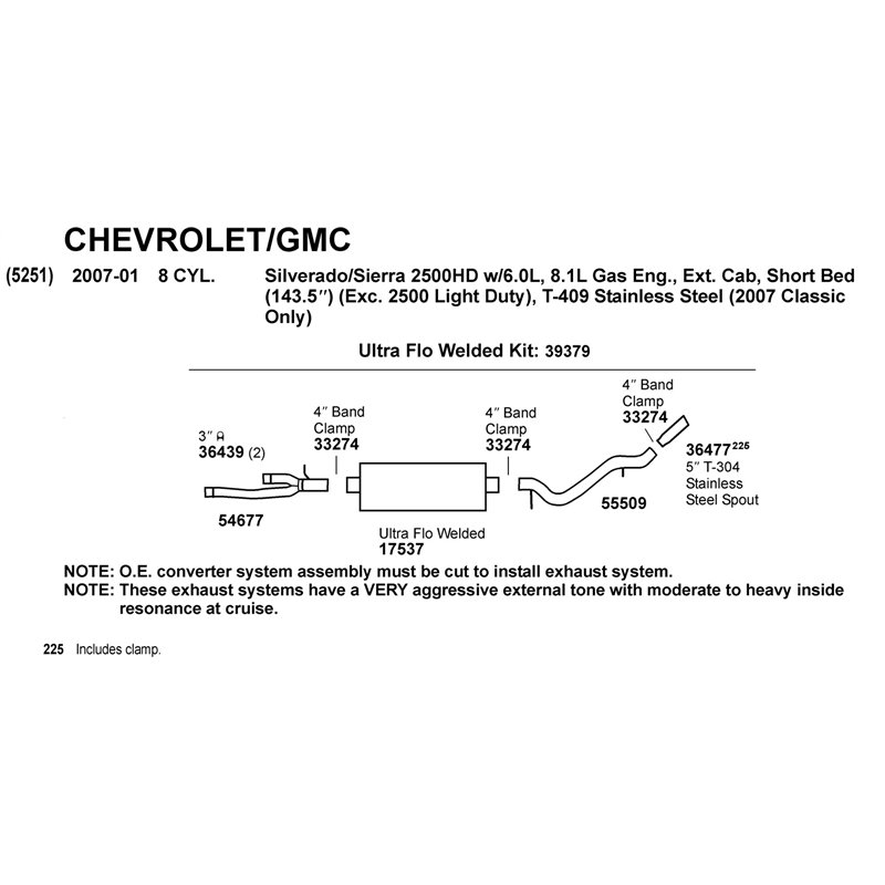 Dynomax | DynoMax Stainless Steel Cat-Back Exhaust System - Silverado 2500 HD / Silverado 2500 HD Classic / Sierra 2500 HD / ...