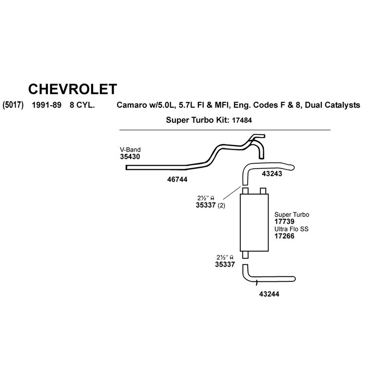 Dynomax | Exhaust Tail Pipe - Camaro / Firebird 1983-1992 Dynomax Exhaust Pipes