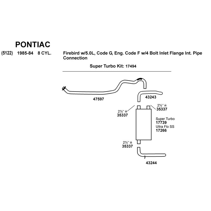 Dynomax | Exhaust Tail Pipe - Camaro / Firebird 1983-1992 Dynomax Exhaust Pipes