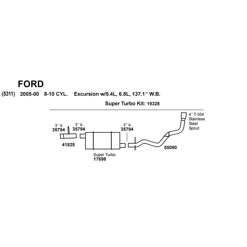 Dynomax | Exhaust Tail Pipe - Ram 2500 / 3500 5.9L 2000-2002 Dynomax Exhaust Pipes