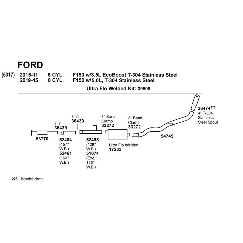 Dynomax | Exhaust Tail Pipe - F-150 3.5L / 5.0L 2011-2015 Dynomax Exhaust Pipes