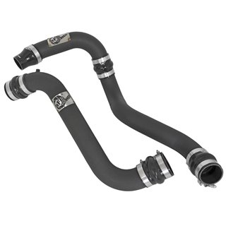 aFe POWER | BladeRunner 3in Aluminum H&C Charge Pipe Kit Black - Silverado 2500 HD / Silverado 3500 HD / Sierra 2500 HD / Sierra