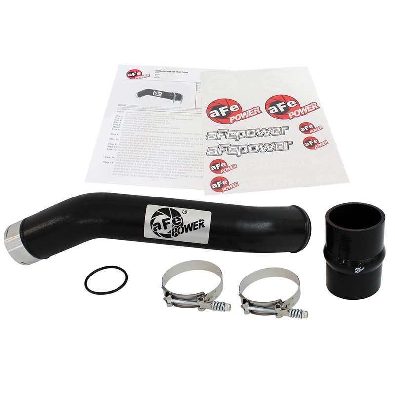 aFe POWER | BladeRunner 3in Aluminum Hot Charge Pipe Black - F-250 / F-350 6.7L 2011-2016