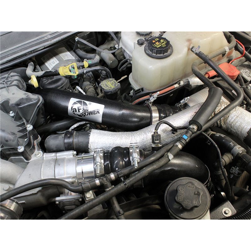 aFe POWER | BladeRunner 3in Aluminum Hot Charge Pipe Black - F-250 / F-350 6.7L 2011-2016