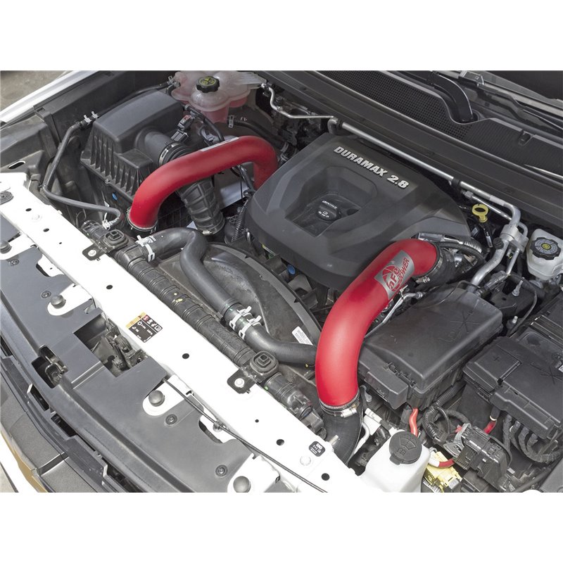 aFe POWER | BladeRunner 3in Aluminum Cold Charge Pipe Red - Colorado / Canyon 2.8L 2016-2021