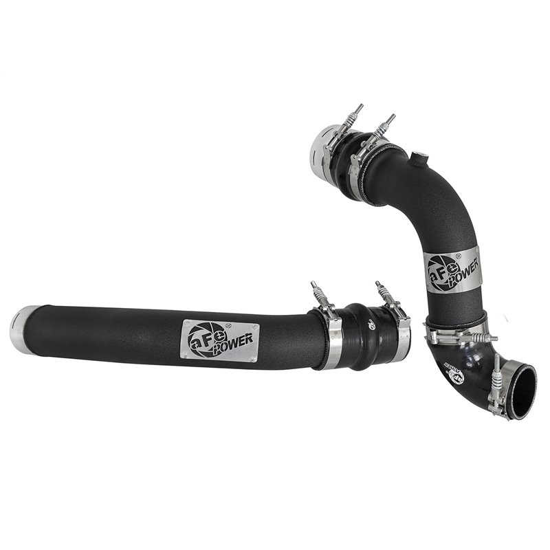 aFe POWER | BladeRunner 3in Aluminum H&C Charge Pipe Kit Black - F-250 / F-350 6.7L 2017-2021
