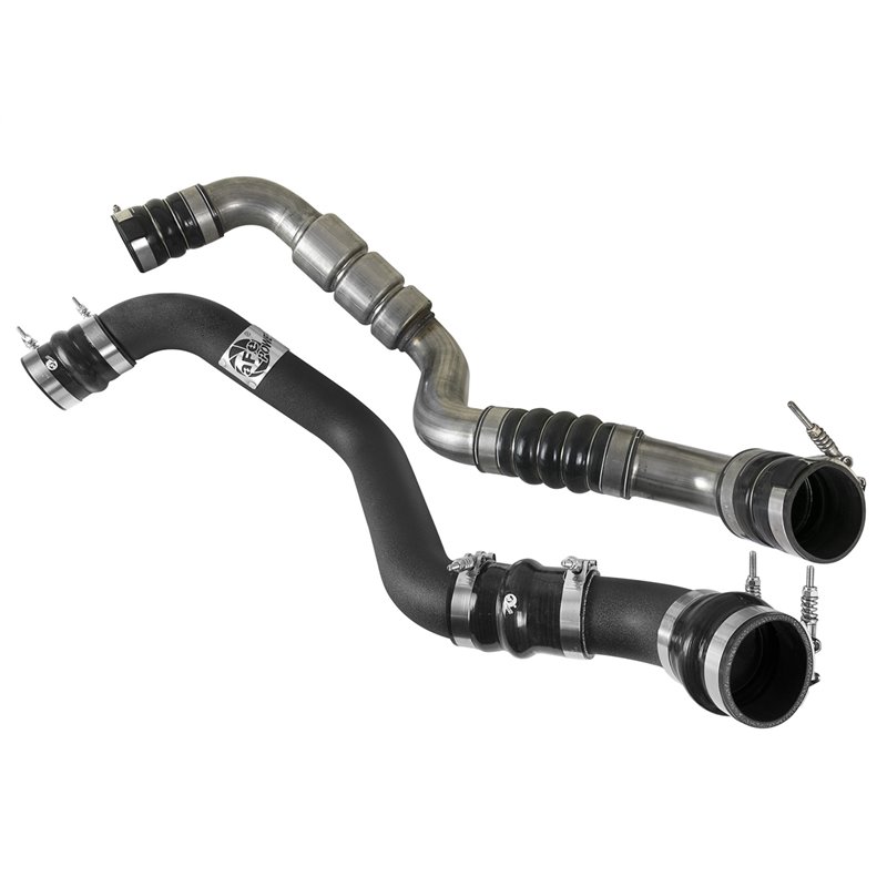 aFe Power | BladeRunner 3 IN Aluminum Hot Charge Pipe Black - Silverado / Sierra 2500 HD / 3500 HD 6.6L 2017-2019 aFe POWER T...