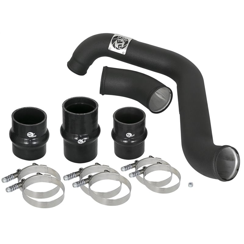 aFe Power | BladeRunner 3 IN Aluminum Hot Charge Pipe Black - Silverado / Sierra 2500 HD / 3500 HD 6.6L 2017-2019 aFe POWER T...