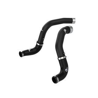 aFe POWER | BladeRunner 3in Aluminum H&C Charge Pipe Kit Black - Gladiator / Wrangler (JL) 3.0L 2020-2021