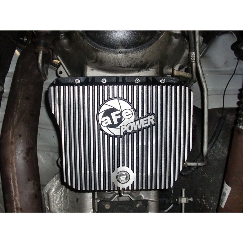 aFe POWER | aFe POWER Pro Series Transmission Pan Black w/Machined Fins - Ram 2500 / 3500 5.9L 1994-2007