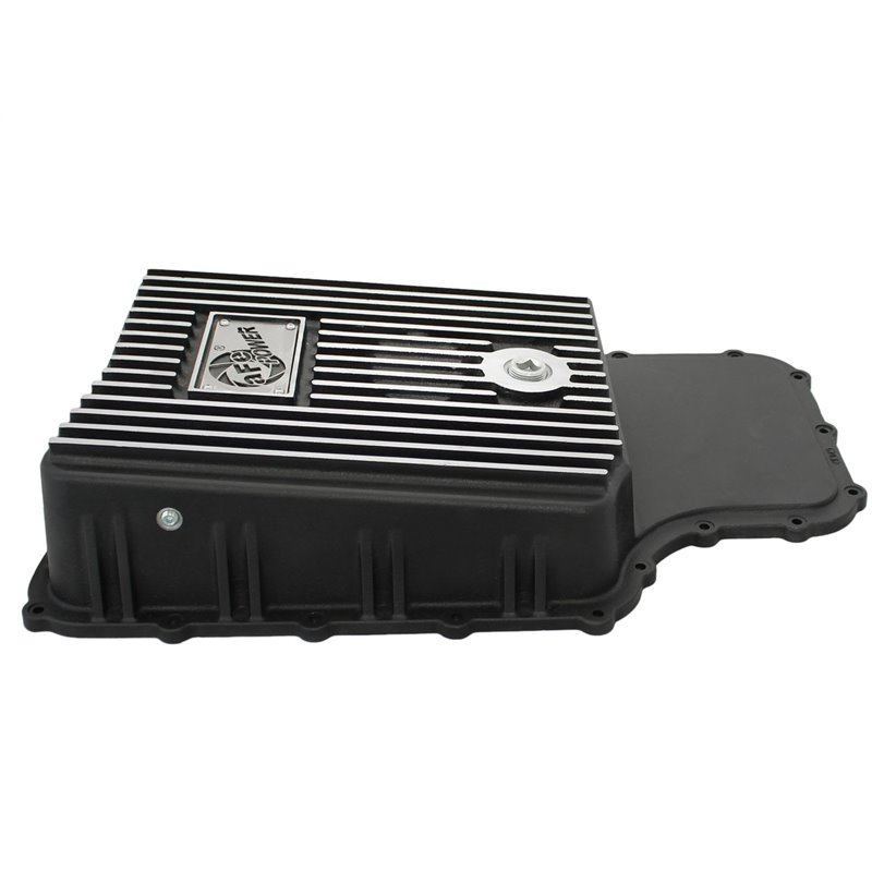 aFe POWER | aFe POWER Pro Series Transmission Pan Black w/Machined Fins - F-250 / F-350 6.7L 2011-2017