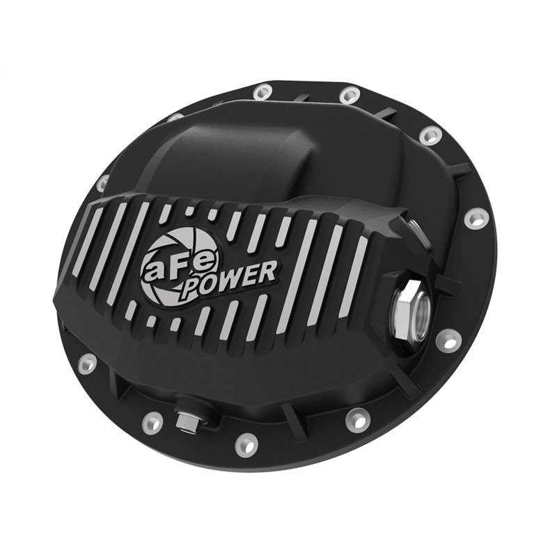aFe POWER | Pro Series Front Differential Cover Black w/Machined Fins - Ram 2500 / 3500 2014-2018