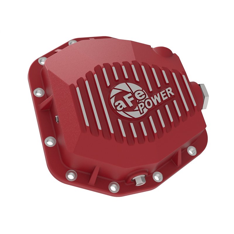 aFe Power | Pro Series Rear Differential Cover Red w/Machined Fins - Wrangler (4xe) / Wrangler (JL) 2.0T / 3.6L 2018-2021 aFe...