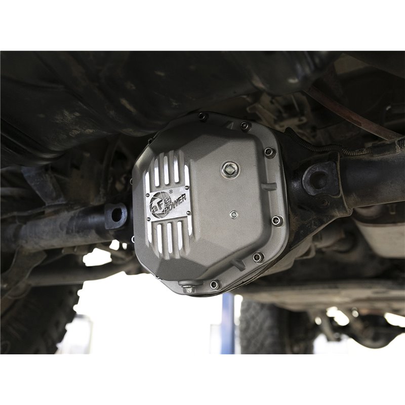 aFe POWER | Street Series Rear Differential Cover Raw w/Machined Fins - Wrangler / Wrangler (JK) 1997-2018
