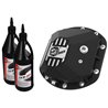 aFe POWER | Pro Series Front Differential Cover Black w/Machined Fins/Gear Oil - Wrangler / Wrangler (JK) 1997-2018