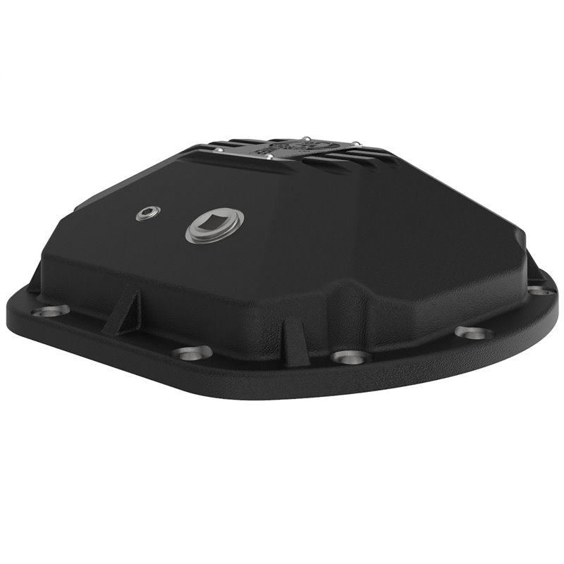aFe POWER | Pro Series Front Differential Cover Black w/Machined Fins/Gear Oil - Wrangler / Wrangler (JK) 1997-2018