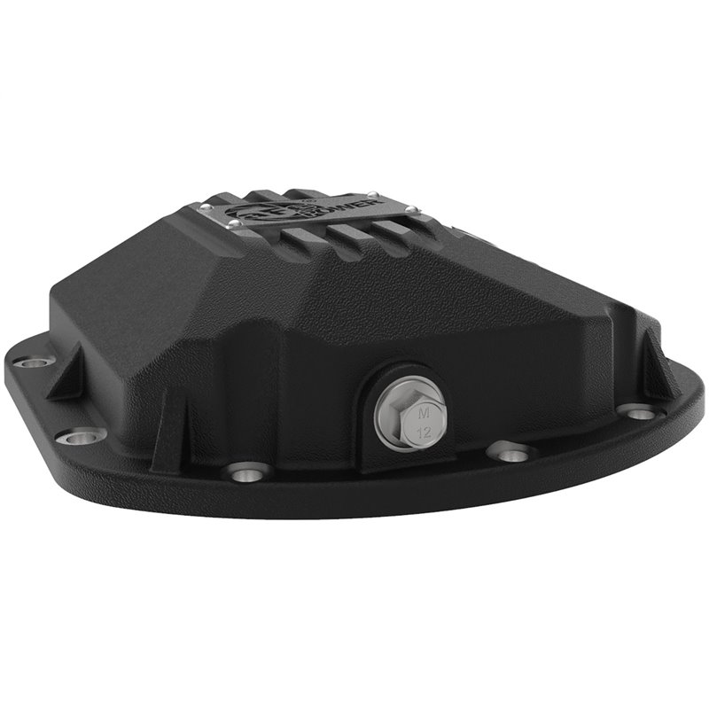 aFe POWER | Pro Series Front Differential Cover Black w/Machined Fins/Gear Oil - Wrangler / Wrangler (JK) 1997-2018