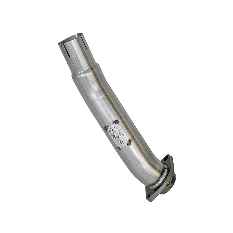 aFe Power | Twisted Steel 2-1/2 IN 409 Stainless Steel Loop-Delete Downpipe - Gladiator / Wrangler (JL) 3.6L / 2.0T 2018-2023...