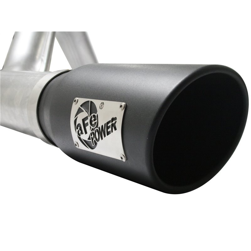 aFe POWER | ATLAS 4in Alu Steel Cat-Back w/Muffler/Black Tip - F-150 3.5T 2011-2014