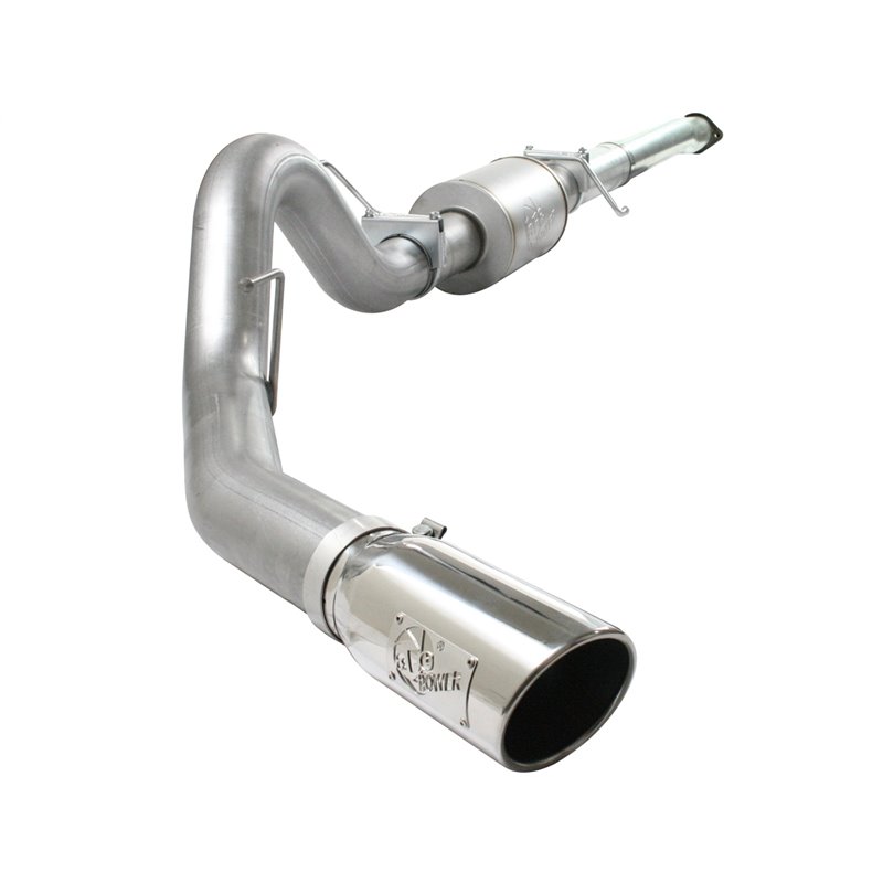 aFe POWER | ATLAS 4in Alu Steel Cat-Back w/Muffler/Polished Tip - F-150 3.5T 2011-2014