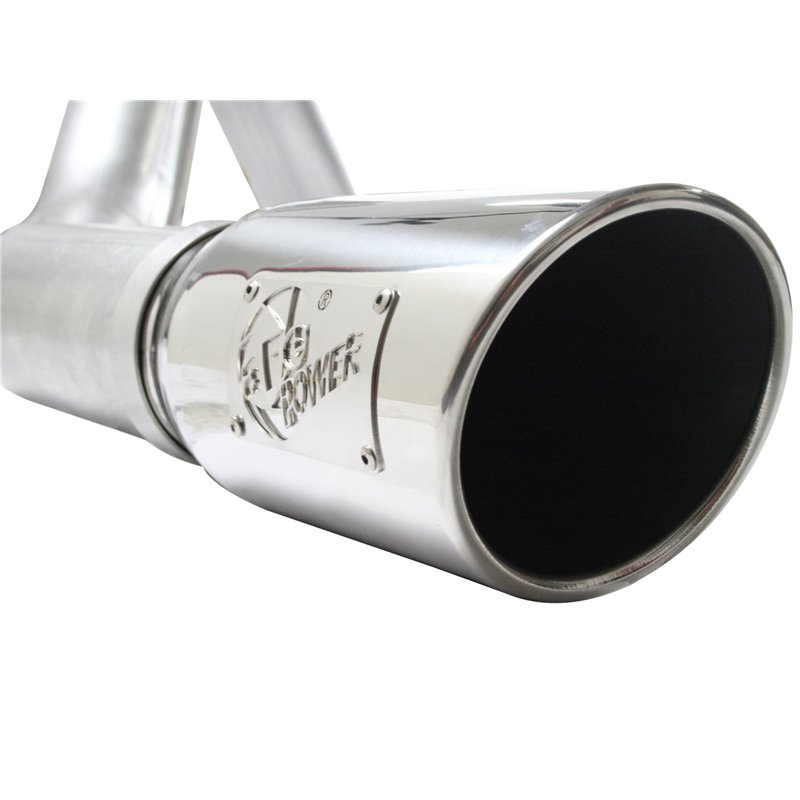 aFe POWER | ATLAS 4in Alu Steel Cat-Back w/Muffler/Polished Tip - F-150 3.5T 2011-2014