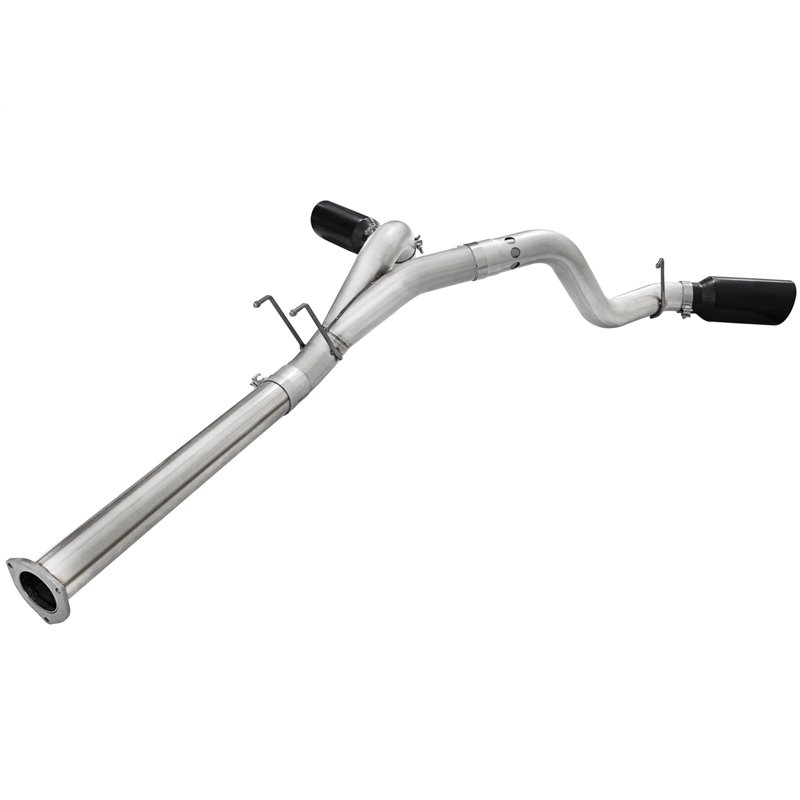 aFe POWER | ATLAS 4in Alu Steel DPF-Back w/Black Tip - F-250 / F-350 6.7L 2011-2014