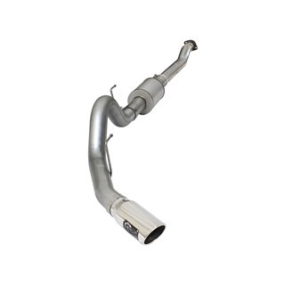 aFe POWER | ATLAS 4in Alu Steel Cat-Back w/Muffler/Polished Tip - F-150 2.7T / 3.5L 2015-2019