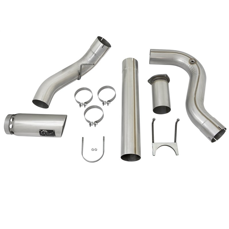 aFe Power | ATLAS 5 IN Aluminized Steel DPF-Back Exhaust System w/Polished Tip - F-250 / F-350 6.7L 2017-2023 aFe POWER Filte...