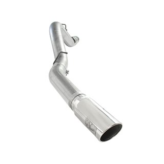 aFe Power | ATLAS 5 IN Aluminized Steel DPF-Back Exhaust System w/Polished Tip - Silverado / Sierra 2500 HD / 3500 HD 6.6L 20...