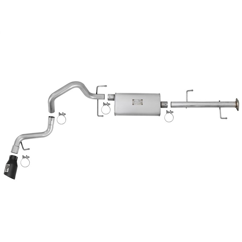 aFe POWER | Scorpion 2-1/2in Alu Steel Cat-Back w/Black Tip - FJ Cruiser 4.0L 2007-2014