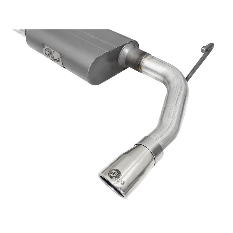 aFe Power | Scorpion 2-1/2 IN Aluminized Steel Cat-Back Exhaust System w/Polished Tip - Wrangler (JK) / Wrangler (JL) 3.6L / ...