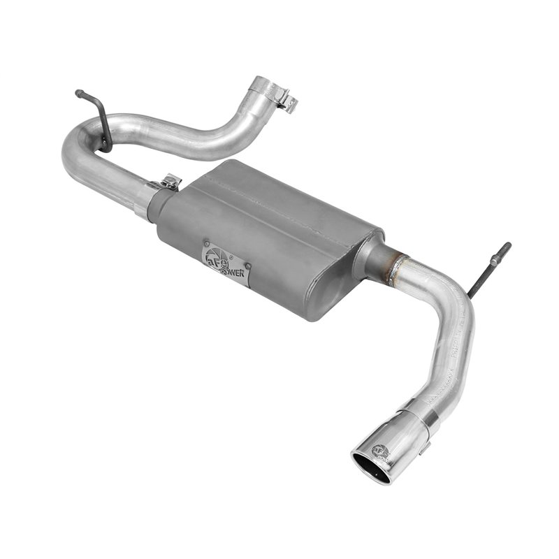 aFe Power | Scorpion 2-1/2 IN Aluminized Steel Axle-Back Exhaust System w/Polished Tip - Wrangler (JK) / Wrangler (JL) 3.6L /...