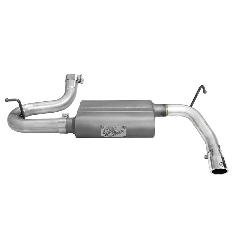 aFe POWER | Scorpion 2-1/2in Alu Steel Axle-Back w/Polished Tip - Wrangler (JK) 3.6L / 3.8L 2007-2018