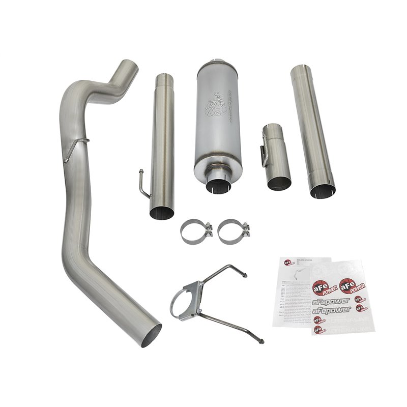 aFe Power | Large Bore-HD 4 IN 409 Stainless Steel Cat-Back Exhaust System w/o Tip - Ram 2500 / 3500 5.9L 2003-2004 aFe POWER...