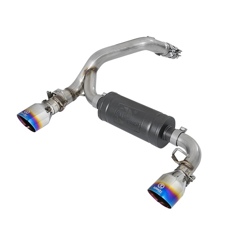 aFe Power | Takeda 3 IN 304 Stainless Steel Axle-Back Exhaust System w/Blue Flame Tip - Focus 2.3T 2016-2018 aFe POWER Axle-B...